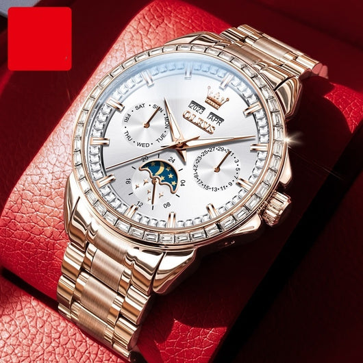 Reloj Automático Mecánico para Hombre con Incrustaciones de Diamantes - Image 6