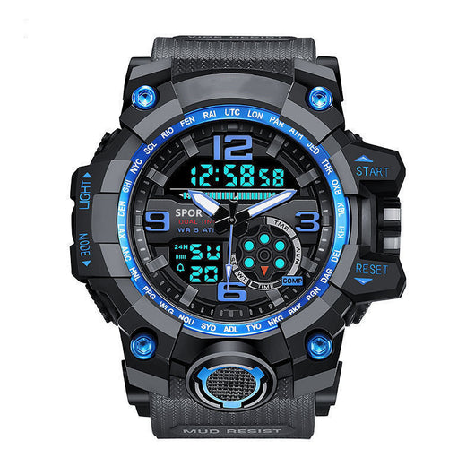 Reloj Deportivo Electrónico Impermeable Pantalla Dual Grande para Hombre - Image 3