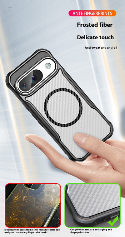 Funda Magnética de Fibra de Carbono Transparente para Celular - Image 14