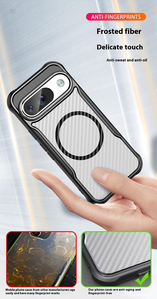 Funda Magnética de Fibra de Carbono Transparente para Celular - Image 14