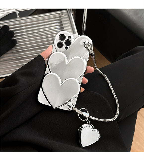 Funda Telefónica Cadena Amor Plateada Protección Avanzada