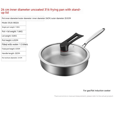 Sartén de Acero Inoxidable 316L sin Recubrimiento para Cocina - Image 5