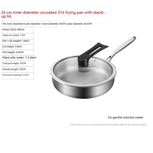 Sartén de Acero Inoxidable 316L sin Recubrimiento para Cocina - Image 5