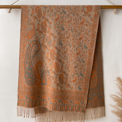 Pañuelo Étnico Retro con Estampado Jacquard y Motivos Paisley - Image 9