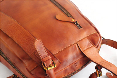Bolsa de Viaje en Cuero Genuino con Acabado Vintage Artesanal - Image 17