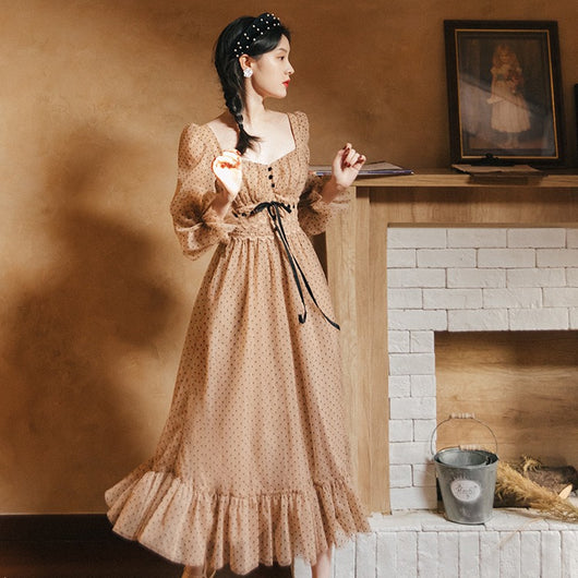 Vestido Hada Lunares Retro con Malla