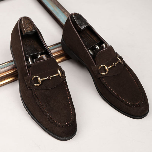 Zapatos Formales de Cuero para Hombre, Punta Afilada Efecto Hielo