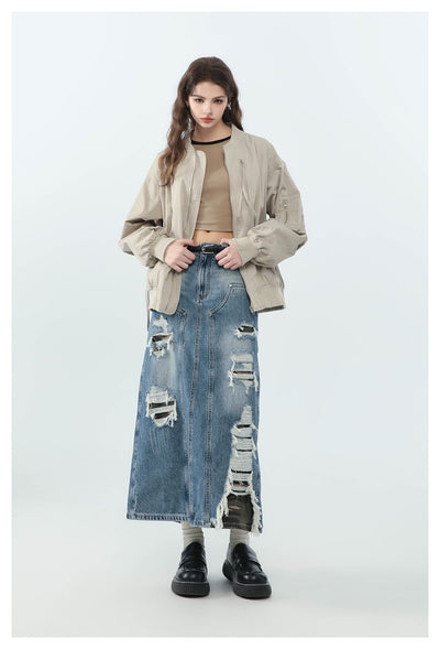 Abrigo Beisbolero Holgado para Mujer - Image 15