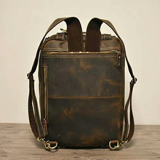 Bolsa Mensajera de Cuero Genuino para Hombre con Asa de Hombro - Image 8