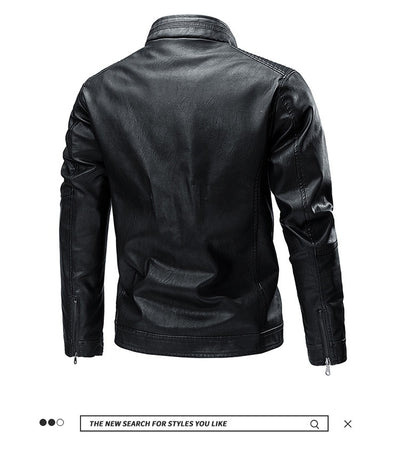 Chaqueta de Cuero para Motociclista Retro - Estilo Casual Primavera Otoño - Image 23