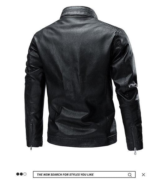 Chaqueta de Cuero para Motociclista Retro - Estilo Casual Primavera Otoño - Image 23