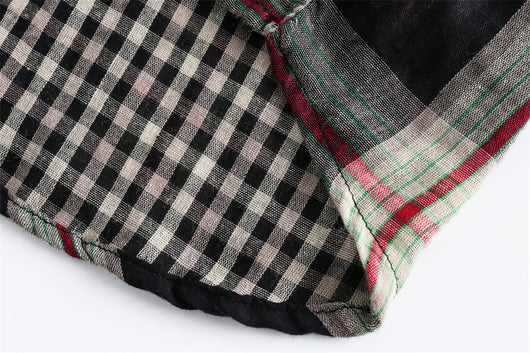 Camisa Cuadros Mujer Primavera Otoño Efecto Dos Piezas Manga Larga Casual - Image 15