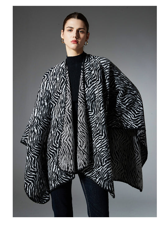 Chal Zebra Cálido de Largo Medio para Invierno - Image 11