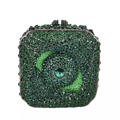 Bolso de Noche Cuadrado Brillante con Cristales de Diamante para Mujer - Image 10