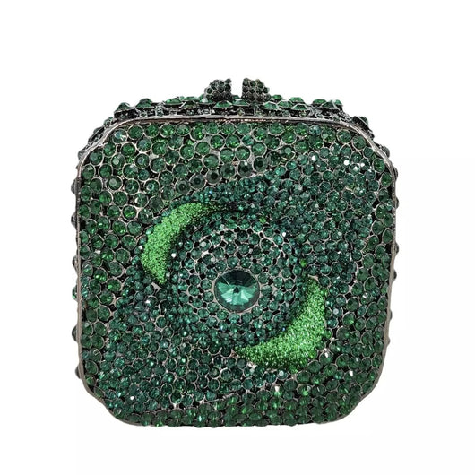 Bolso de Noche Cuadrado Brillante con Cristales de Diamante para Mujer - Image 10