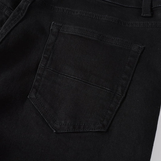 Jeans Slim Negros Elásticos con Detalles de Diamantes - Image 19