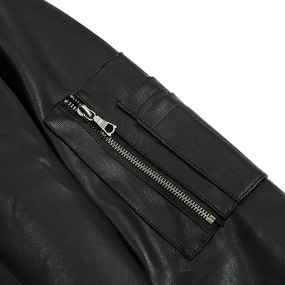 Chaqueta de Cuero PU y Algodón - Estilo Urbano Minimalista para Invierno - Image 4