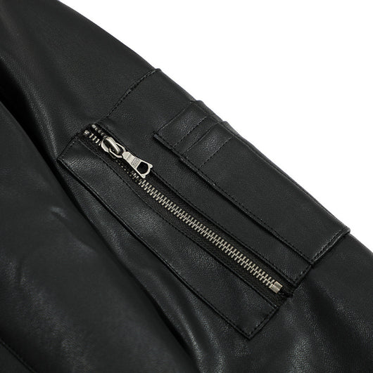 Chaqueta de Cuero PU y Algodón - Estilo Urbano Minimalista para Invierno - Image 4