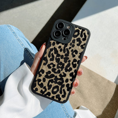 Funda de Silicona Leopardo Glitter Brillante Protección Total Antigolpes - Image 9