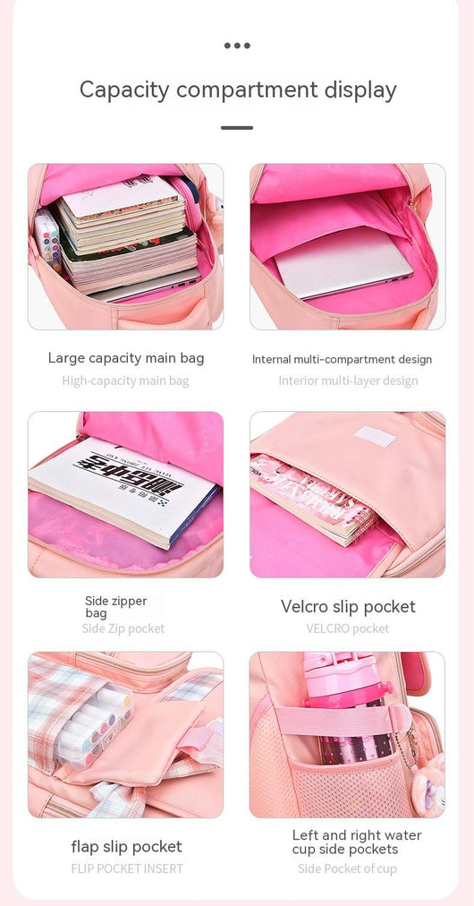 Mochila Escolar Infantil Grande con Diseño Cartoon Ligera y Cómoda - Image 19