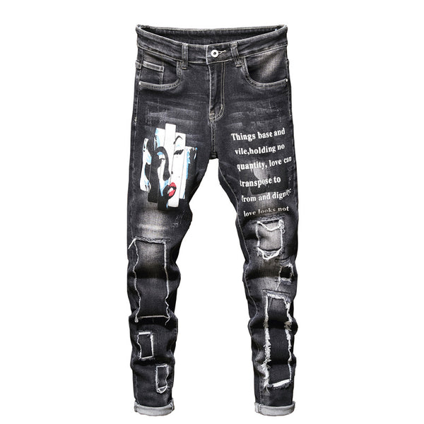 Pantalones Vaqueros Rotos Slim Fit para Hombre - Estilo Moderno