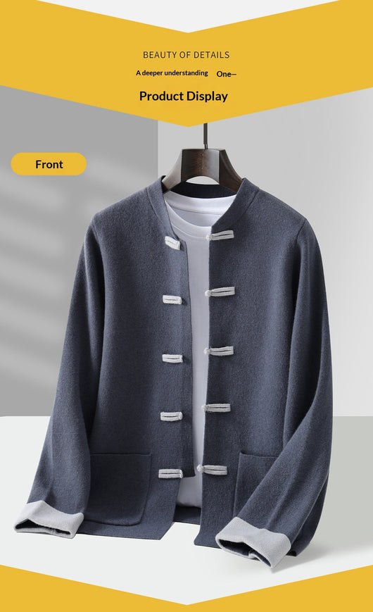Chaqueta Retro Tang Estilo Chino para Hombre - Casual de Manga Larga - Image 20