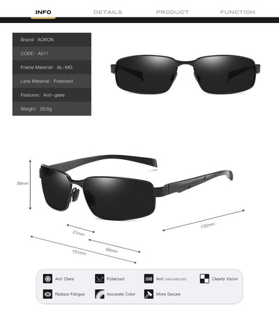 Gafas Polarizadas de Aluminio y Magnesio para Conducir Día y Noche - Image 7