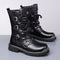 Botas Altas de Invierno para Hombre Estilo Ecuestre Vintage Denim Británico