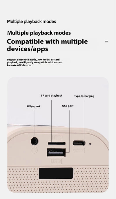 Micrófono Inalámbrico Bluetooth para Karaoke Familiar - Sistema Todo en Uno - Image 21