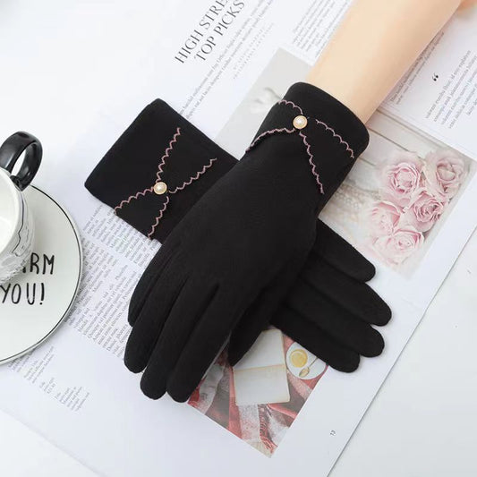 Guantes de Gamuza Aterciopelada para Mujer - Abrigo Otoño Invierno - Image 2