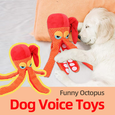 Juguete Pulpo de Peluche con Sonido para Perros - Juguete Masticable para Limpiar Dientes - Image 12