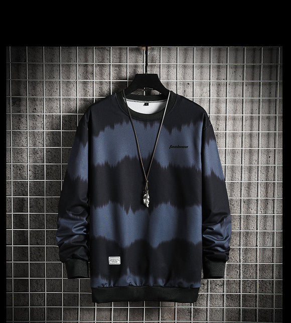 Suéter Holgado Tie-Dye Bicolor para Hombre Talla Grande