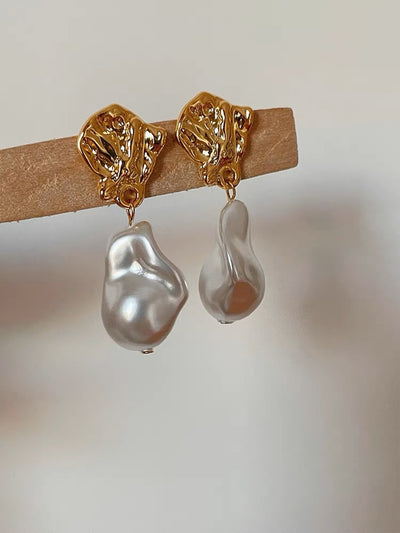 Aretes de Plata Brillante Forma Irregular - Image 9