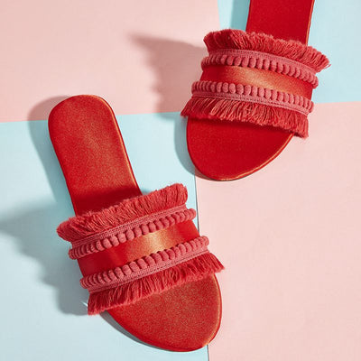 Sandalias Planas Extragrandes para Mujer con Borlas - Comodidad de Verano - Image 21