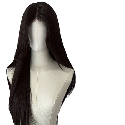 Peluca Larga Lisa de Encaje Frontal Negro - Cabello Completo - Image 5