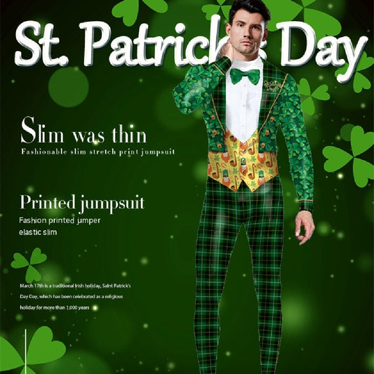 Vestido de Rendimiento con Estampado Verde del Día de San Patricio