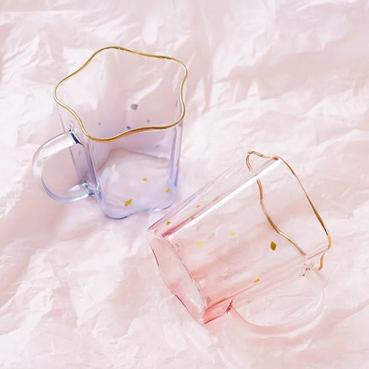 Vaso de Cristal Borosilicato con Borde Dorado Estrella Italiana - Image 10