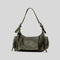 Bolso Mensajero Y2K Punk con Detalles Desgastados - Estilo Francés