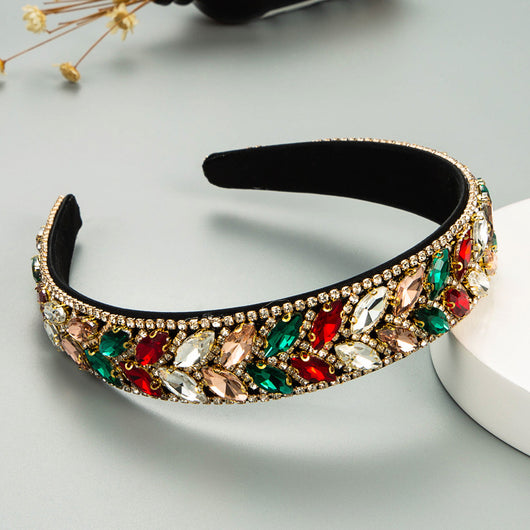 Diadema de Cristal con Diamantes Incrustados y Cadena de Garra para Mujer - Image 5