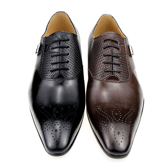 Zapatos de Cuero Oxford Británicos para Hombre - Punta Afilada Resistente - Image 9