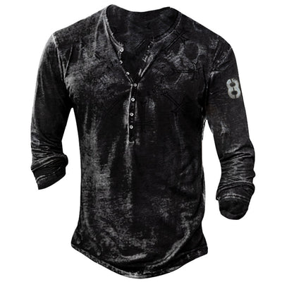 Playera Deportiva Estampada de Manga Larga para Hombre - Image 5