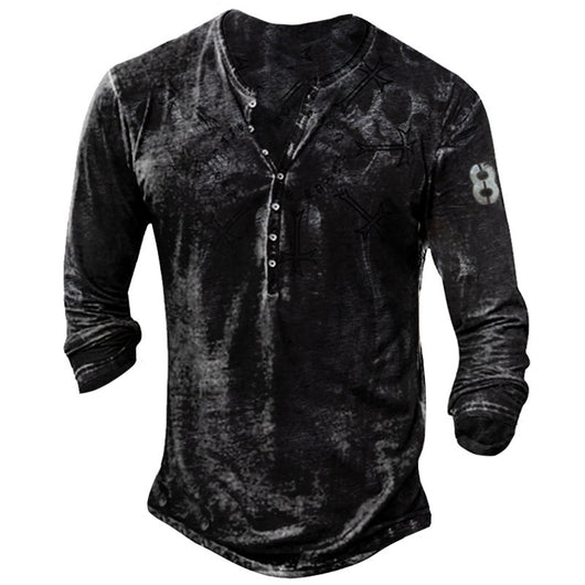 Playera Deportiva Estampada de Manga Larga para Hombre - Image 5