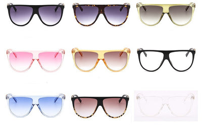 Women's full-frame tortoiseshell sunglasses with gradient purple lenses, shown from front and angled views. - Image 4