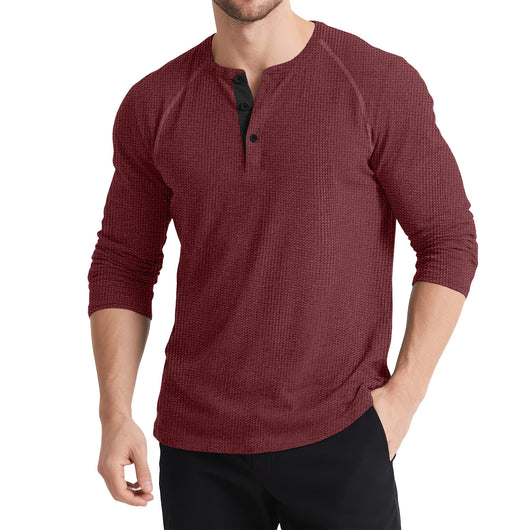 Suéter Retro con Botones y Contraste de Colores para Hombre - Image 9