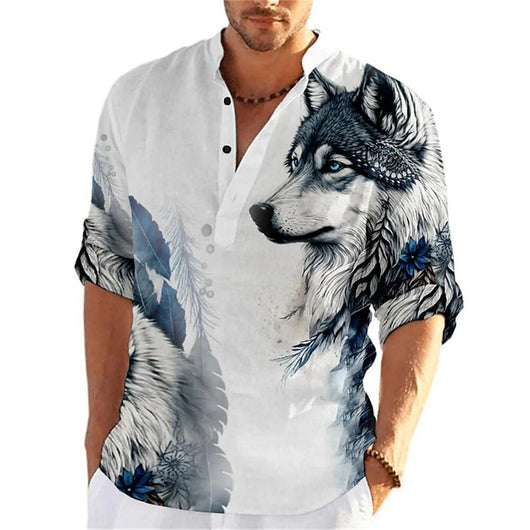 Camisa Suelta Casual para Hombre con Estampado 3D de Manga Corta - Image 12