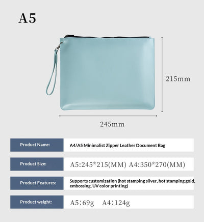 Organizador de Cuero Impermeable de Alta Capacidad para Contratos y Documentos - Image 26