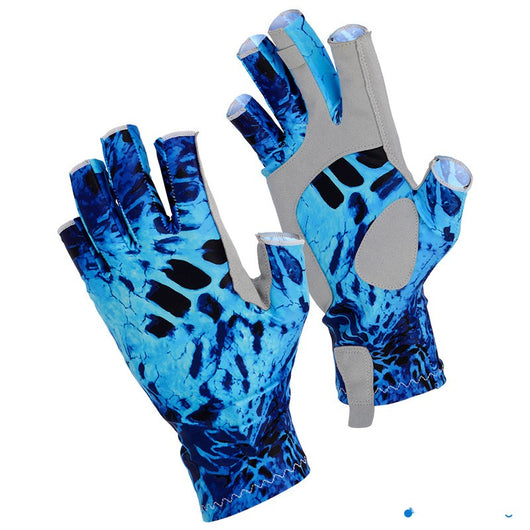 Guantes de Pesca con Dedos Expuestos, Transpirables y Antideslizantes con Protección Solar - Image 3