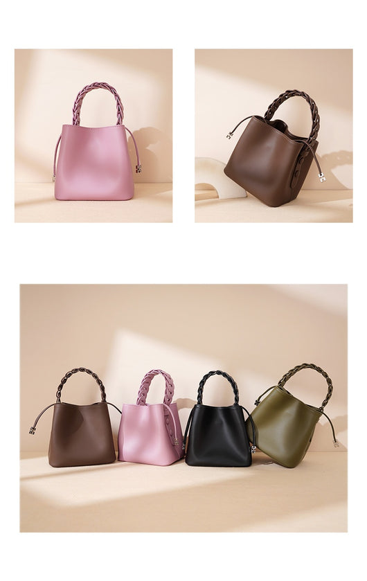 Bolso Bandolera Tejido a Mano - Bucket Bag Artesanal Compacto - Image 8