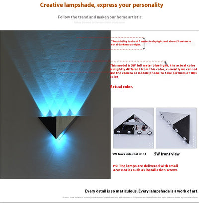 Lámpara de Pared LED Triangular Creativa - Image 10