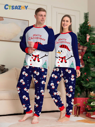 Pijamas Navideños Familiares a Juego con Diseño de Muñeco de Nieve - Image 13